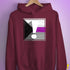 Demisexual Pride Flag Exclamation Point Hoodie - Maroon